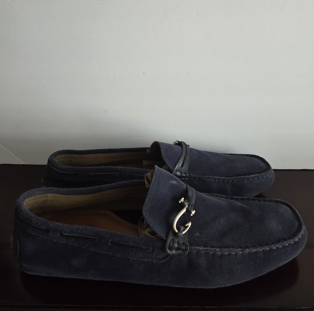 Aldo Men's Navy Suede Loafers Sz.13 - Picture 3 of 5